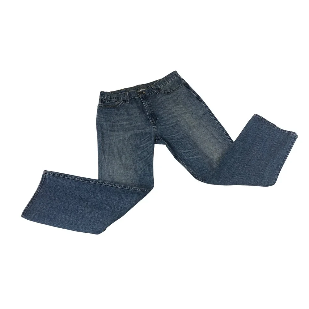Roebuck & Co Mens Relaxed Straight Leg Jeans Medium Wash Blue Denim 38x34 Rugged